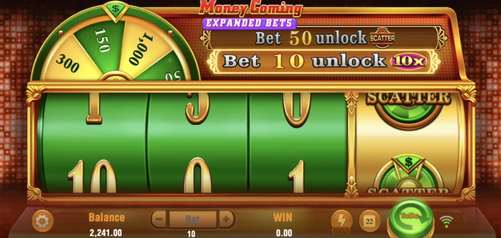 Money Coming Expanded Bets Slot