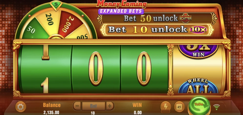 Money Coming Expanded Bets Slot