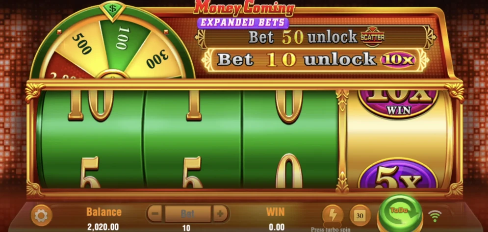 Money Coming Expanded Bets Slot