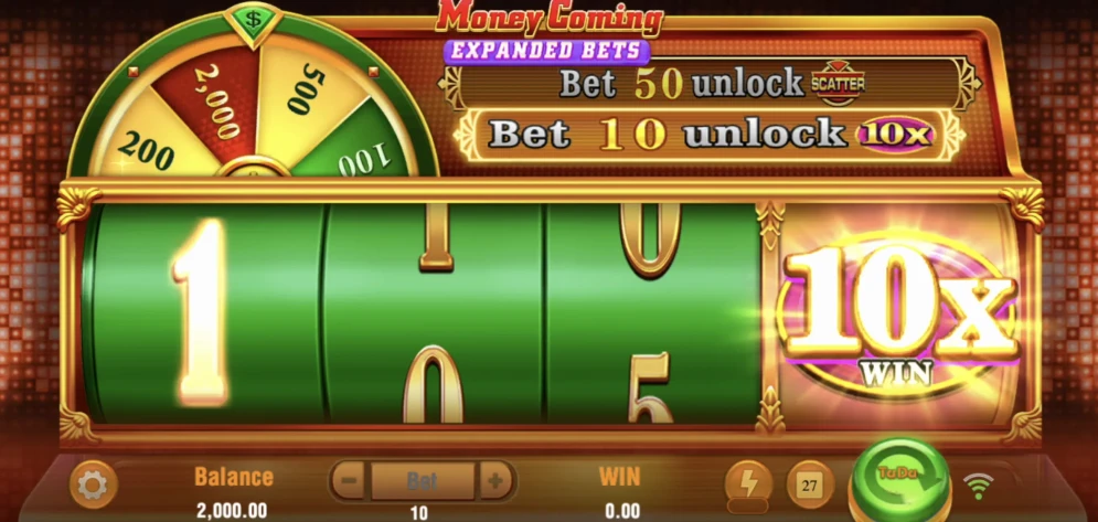 Money Coming Expanded Bets Slot